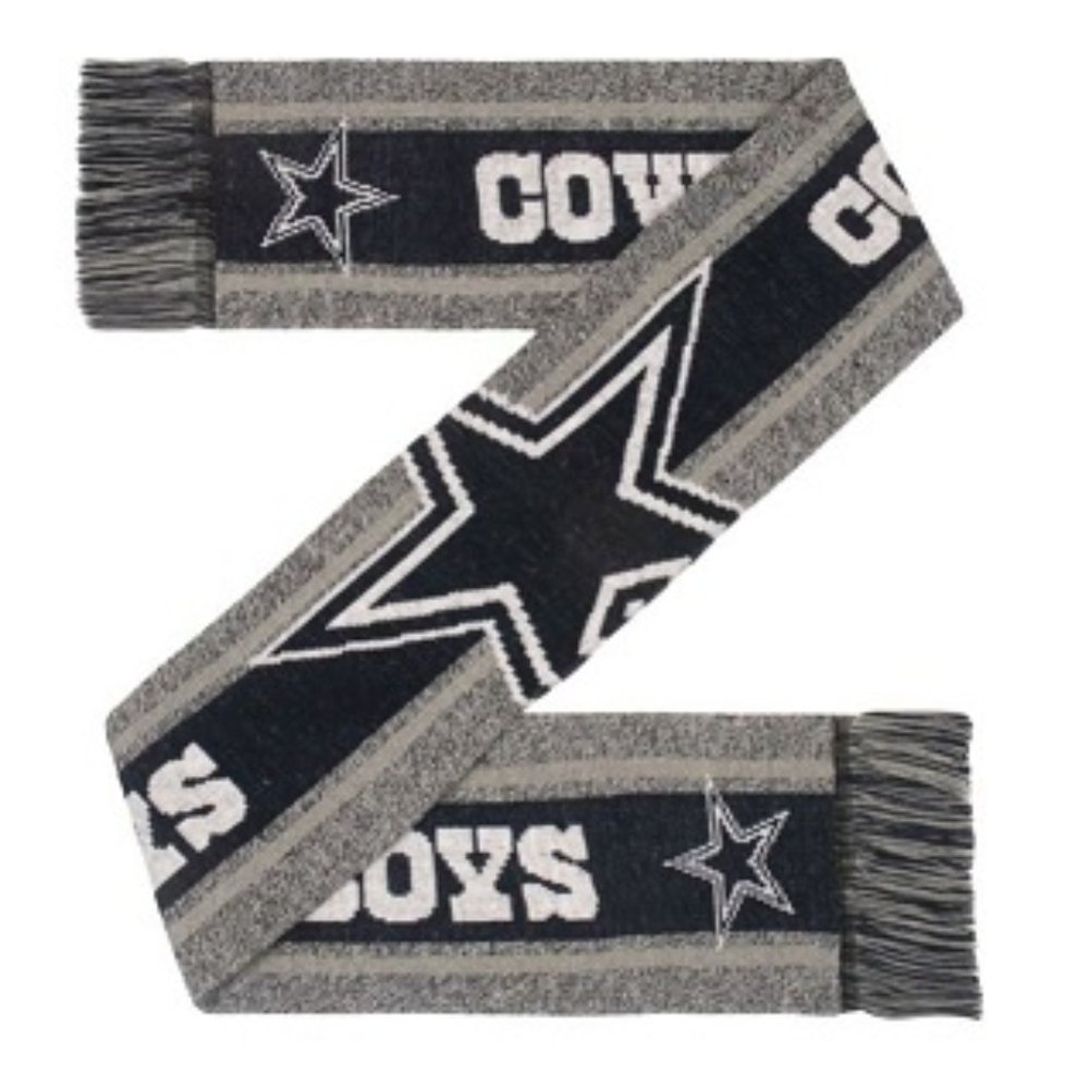 🏈🆕 DALLAS COWBOYS GRAY BIG LOGO SCARF - NFL - UNISEX